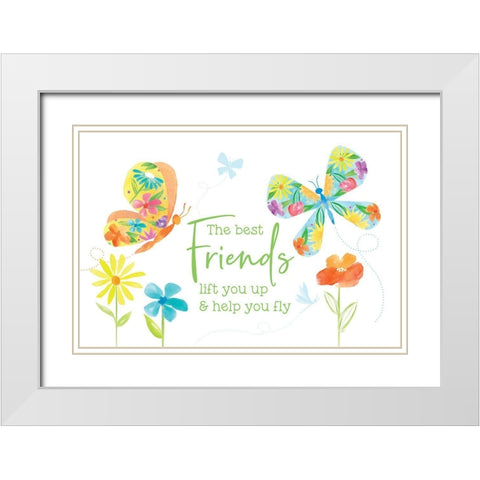 Dreams Take Flight on White IV White Modern Wood Framed Art Print with Double Matting by Reed, Tara