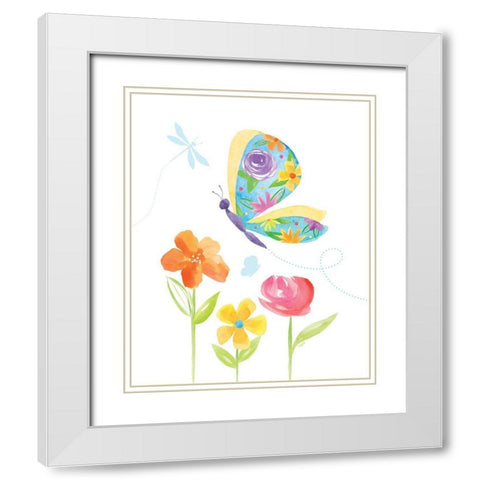 Dreams Take Flight on White VIII White Modern Wood Framed Art Print with Double Matting by Reed, Tara