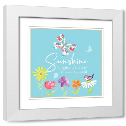 Dreams Take Flight on Blue X White Modern Wood Framed Art Print with Double Matting by Reed, Tara