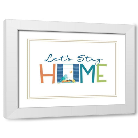Happy at Home II White Modern Wood Framed Art Print with Double Matting by Reed, Tara