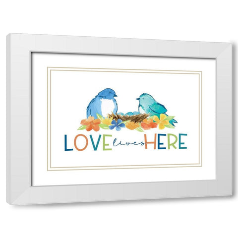 Happy at Home IV White Modern Wood Framed Art Print with Double Matting by Reed, Tara