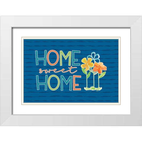 Happy at Home V White Modern Wood Framed Art Print with Double Matting by Reed, Tara