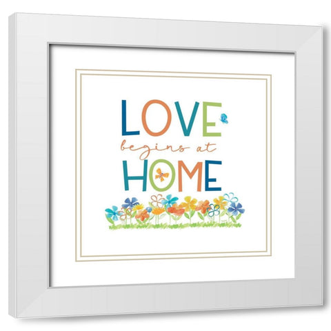 Happy at Home IX White Modern Wood Framed Art Print with Double Matting by Reed, Tara