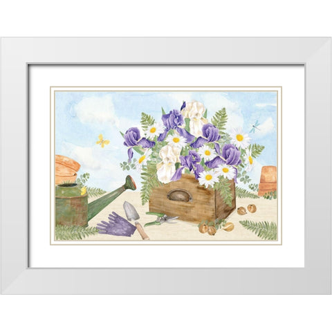 In My Garden IV White Modern Wood Framed Art Print with Double Matting by Reed, Tara