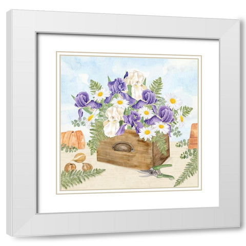 In My Garden VIII White Modern Wood Framed Art Print with Double Matting by Reed, Tara