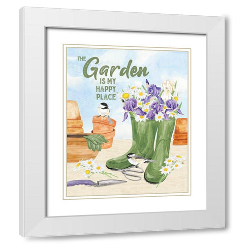 In My Garden XVI White Modern Wood Framed Art Print with Double Matting by Reed, Tara