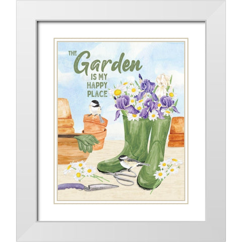 In My Garden XVI White Modern Wood Framed Art Print with Double Matting by Reed, Tara