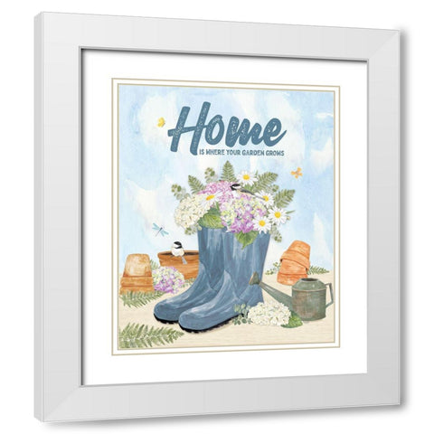 In My Garden XX White Modern Wood Framed Art Print with Double Matting by Reed, Tara