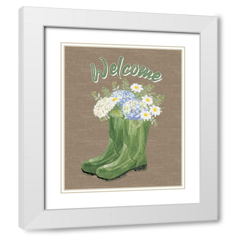 In My Garden XXIV White Modern Wood Framed Art Print with Double Matting by Reed, Tara