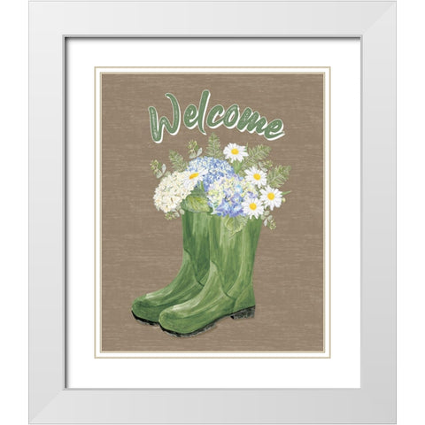 In My Garden XXIV White Modern Wood Framed Art Print with Double Matting by Reed, Tara
