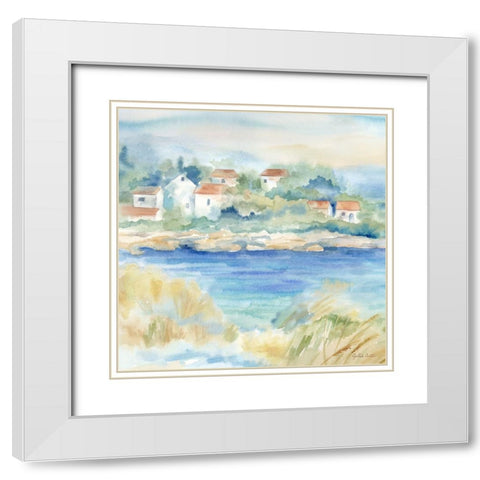 Mediterranean Breezes II White Modern Wood Framed Art Print with Double Matting by Coulter, Cynthia