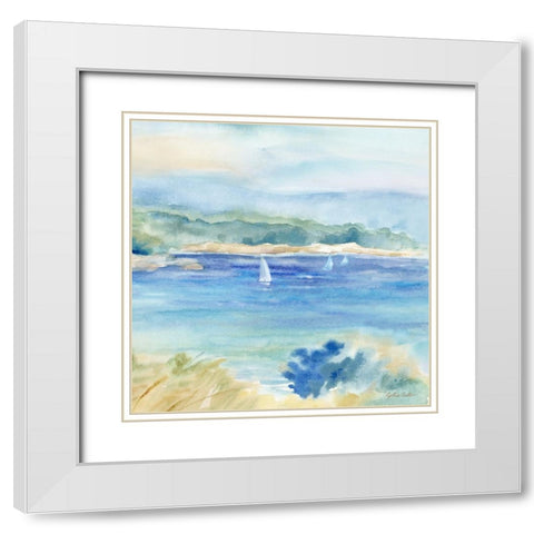 Mediterranean Breezes III White Modern Wood Framed Art Print with Double Matting by Coulter, Cynthia