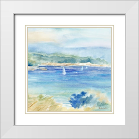 Mediterranean Breezes III White Modern Wood Framed Art Print with Double Matting by Coulter, Cynthia
