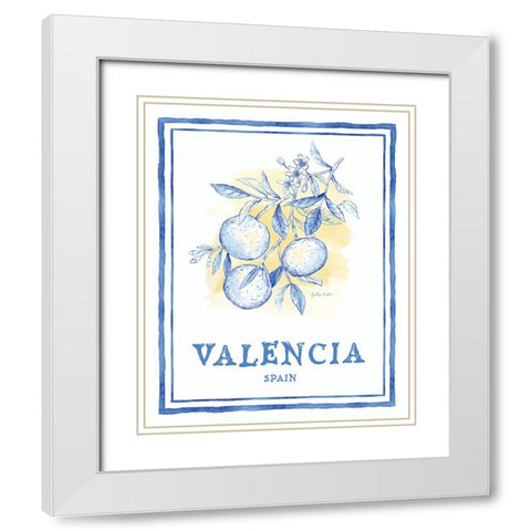 Mediterranean Breezes VII White Modern Wood Framed Art Print with Double Matting by Coulter, Cynthia