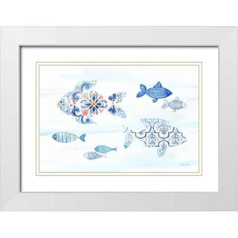Mediterranean Breezes XII White Modern Wood Framed Art Print with Double Matting by Coulter, Cynthia