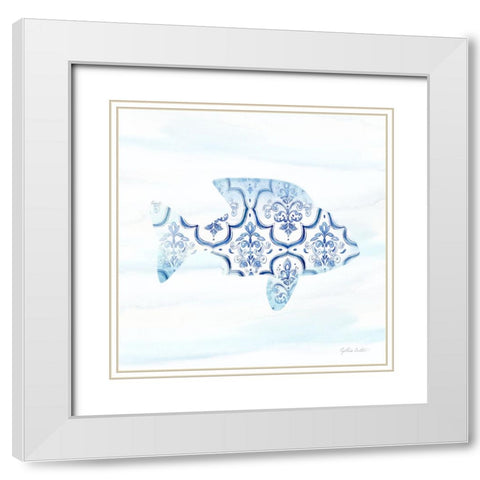 Mediterranean Breezes XIV White Modern Wood Framed Art Print with Double Matting by Coulter, Cynthia