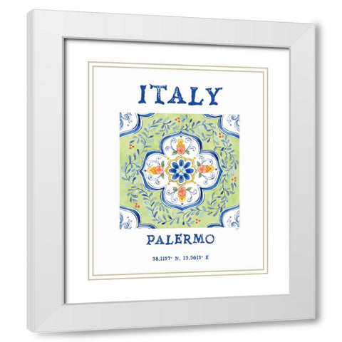 Mediterranean Breezes XVIII White Modern Wood Framed Art Print with Double Matting by Coulter, Cynthia