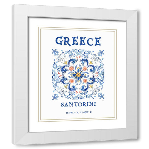 Mediterranean Breezes XX White Modern Wood Framed Art Print with Double Matting by Coulter, Cynthia