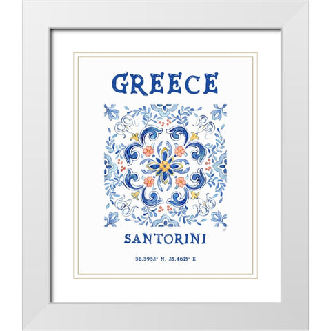 Mediterranean Breezes XX White Modern Wood Framed Art Print with Double Matting by Coulter, Cynthia