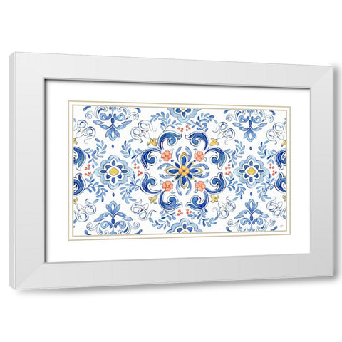 Mediterranean Breezes XXI White Modern Wood Framed Art Print with Double Matting by Coulter, Cynthia