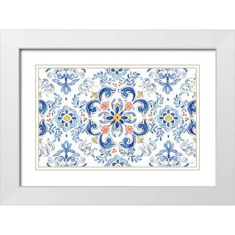 Mediterranean Breezes XXI White Modern Wood Framed Art Print with Double Matting by Coulter, Cynthia