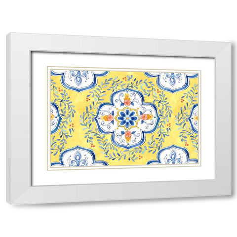 Mediterranean Breezes XXII White Modern Wood Framed Art Print with Double Matting by Coulter, Cynthia