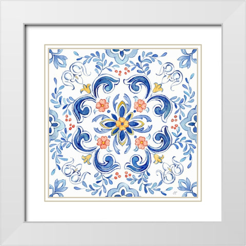 Mediterranean Breezes XXIII White Modern Wood Framed Art Print with Double Matting by Coulter, Cynthia