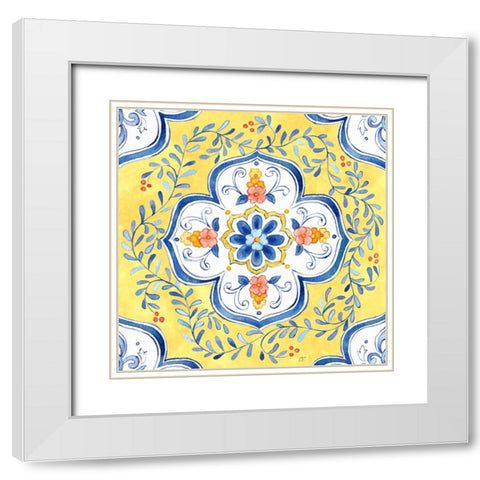 Mediterranean Breezes XXIV White Modern Wood Framed Art Print with Double Matting by Coulter, Cynthia
