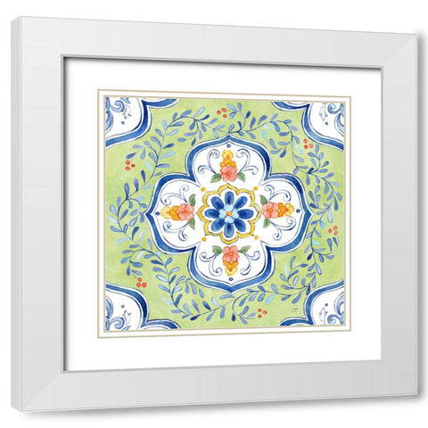 Mediterranean Breezes XXV White Modern Wood Framed Art Print with Double Matting by Coulter, Cynthia
