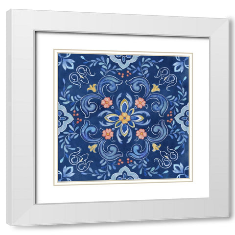 Mediterranean Breezes XXVI White Modern Wood Framed Art Print with Double Matting by Coulter, Cynthia