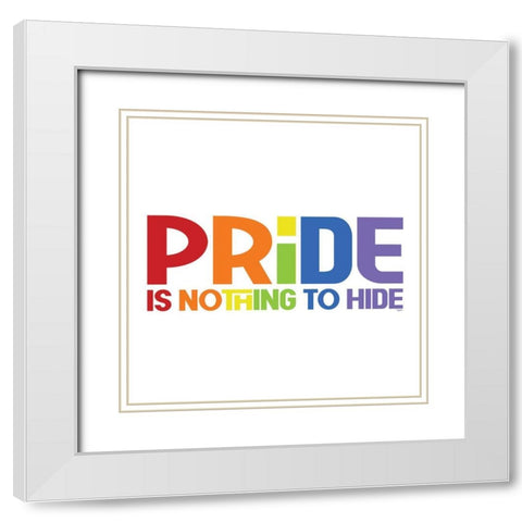 Pride Gnomes V White Modern Wood Framed Art Print with Double Matting by Reed, Tara