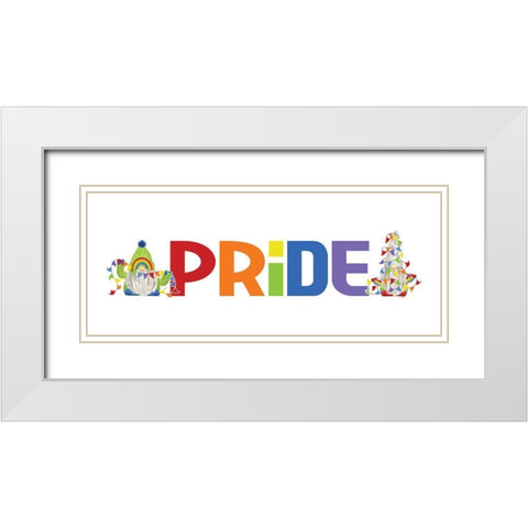 Pride Gnomes IX White Modern Wood Framed Art Print with Double Matting by Reed, Tara