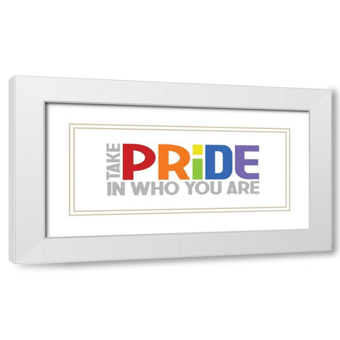 Pride Gnomes XI White Modern Wood Framed Art Print with Double Matting by Reed, Tara