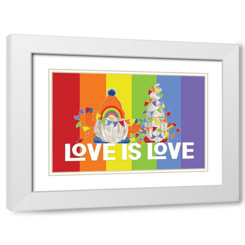 Pride Gnomes XIV White Modern Wood Framed Art Print with Double Matting by Reed, Tara
