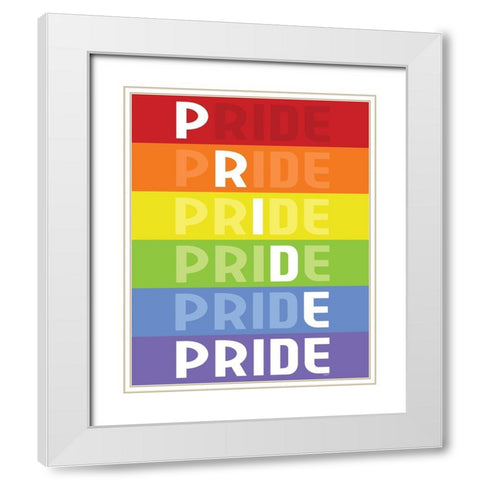 Pride Gnomes XVII White Modern Wood Framed Art Print with Double Matting by Reed, Tara