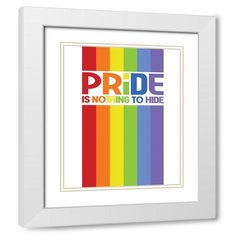 Pride Gnomes XIX White Modern Wood Framed Art Print with Double Matting by Reed, Tara