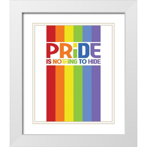 Pride Gnomes XIX White Modern Wood Framed Art Print with Double Matting by Reed, Tara