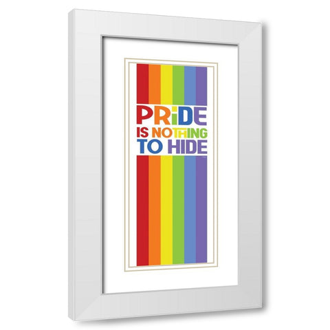 Pride Gnomes XXVI White Modern Wood Framed Art Print with Double Matting by Reed, Tara