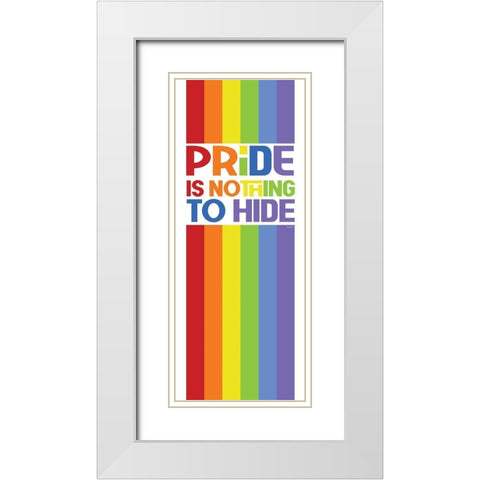 Pride Gnomes XXVI White Modern Wood Framed Art Print with Double Matting by Reed, Tara