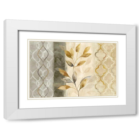 Majestic Leaves Landscape White Modern Wood Framed Art Print with Double Matting by Coulter, Cynthia