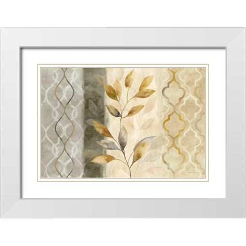 Majestic Leaves Landscape White Modern Wood Framed Art Print with Double Matting by Coulter, Cynthia