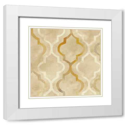 Majestic  Patterns  I White Modern Wood Framed Art Print with Double Matting by Coulter, Cynthia