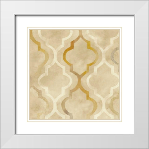 Majestic  Patterns  I White Modern Wood Framed Art Print with Double Matting by Coulter, Cynthia