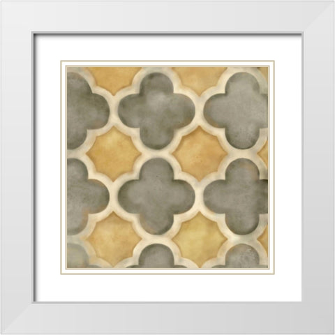 Majestic Patterns  III White Modern Wood Framed Art Print with Double Matting by Coulter, Cynthia