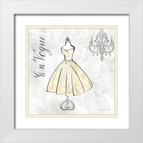 High Fashion I White Modern Wood Framed Art Print with Double Matting by Dundon, Caitlin
