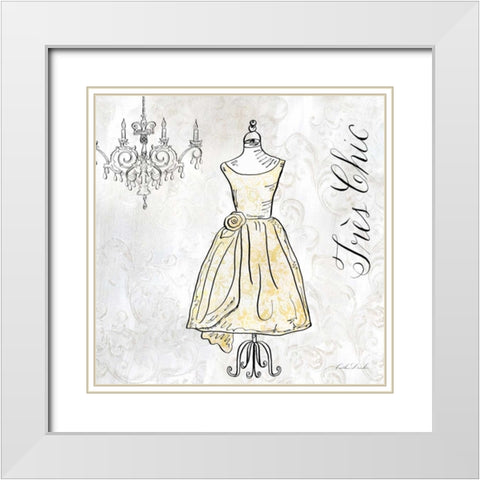 High Fashion IV White Modern Wood Framed Art Print with Double Matting by Dundon, Caitlin