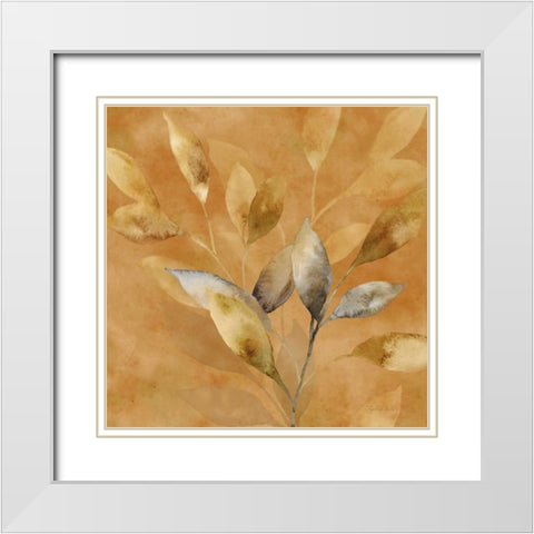 Majestic Leaves IV White Modern Wood Framed Art Print with Double Matting by Coulter, Cynthia