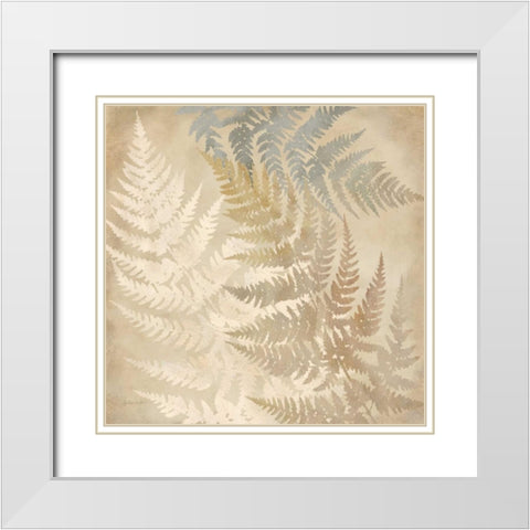 Majestic Ferns II White Modern Wood Framed Art Print with Double Matting by Coulter, Cynthia