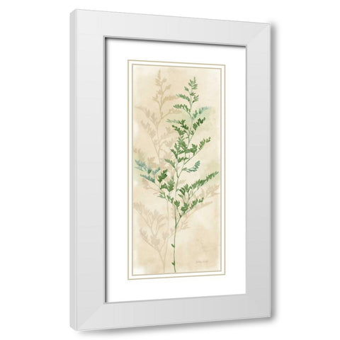 Gentle Nature Panel II White Modern Wood Framed Art Print with Double Matting by Coulter, Cynthia