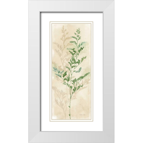 Gentle Nature Panel II White Modern Wood Framed Art Print with Double Matting by Coulter, Cynthia